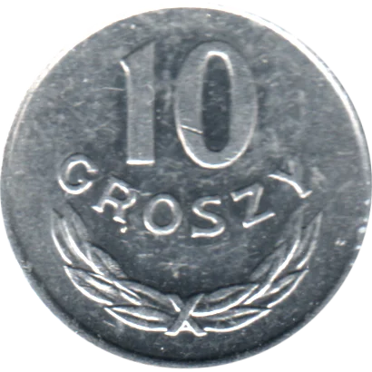 10 groszy, 1977 Reverse