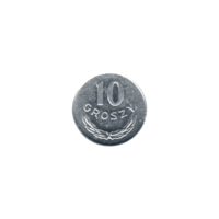 Preview 10 groszy, 1977 reverse
