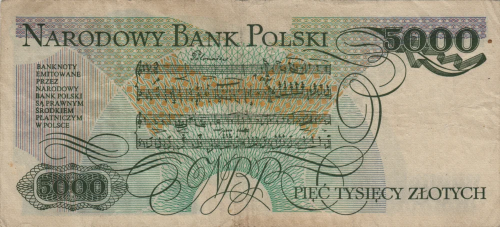 5000 Złoty, 1986 Obverse