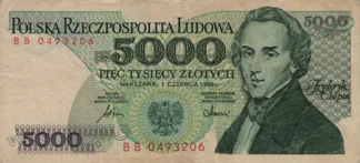 Preview 5000 Złoty, 1986 reverse