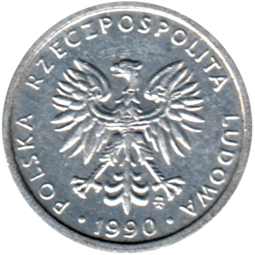 1 Złoty, 1990 Obverse