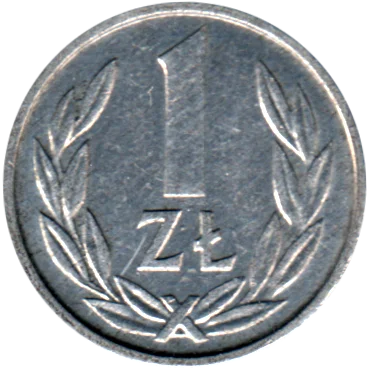 1 Złoty, 1990 Reverse