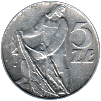 Preview 5 Złoty, 1974 reverse