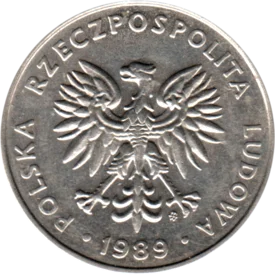 Preview 20 Złoty, 1989 obverse