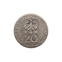 Preview 20 Złoty, 1974 obverse