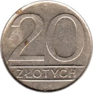 Preview 20 Złoty, 1984 reverse