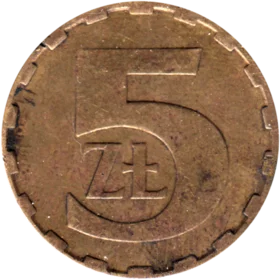 Preview 5 Złoty, 1987 reverse