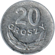 Preview 20 groszy, 1966 reverse
