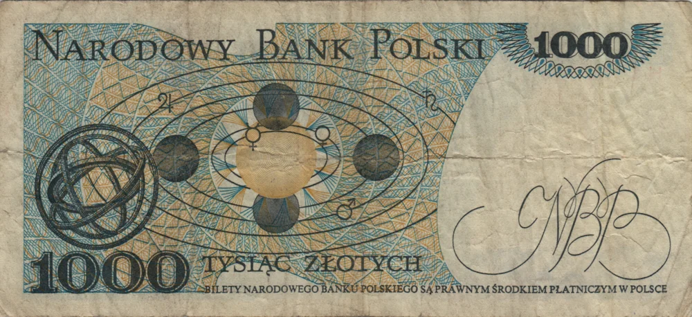 1000 Złoty, 1982 Obverse