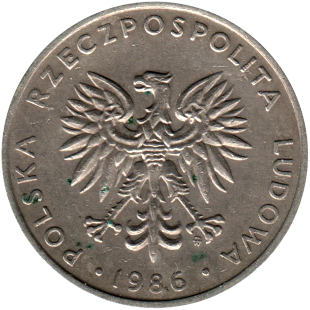 20 Złoty, 1986 Obverse