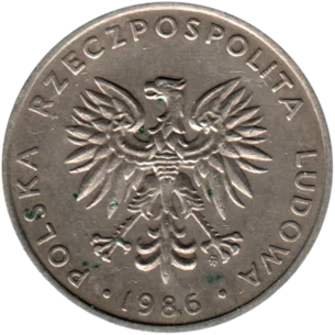 Preview 20 Złoty, 1986 obverse
