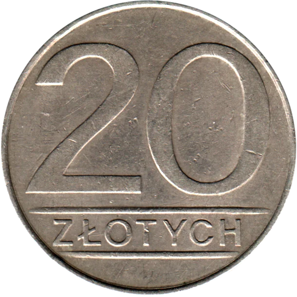 20 Złoty, 1986 Reverse