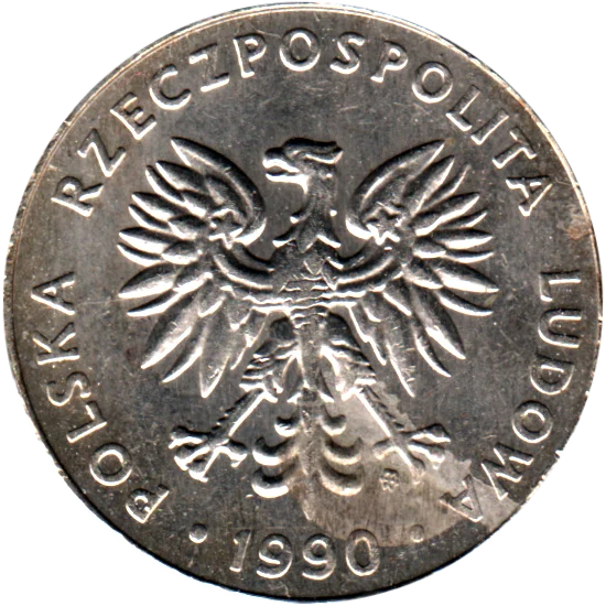 20 Złoty, 1990 Obverse