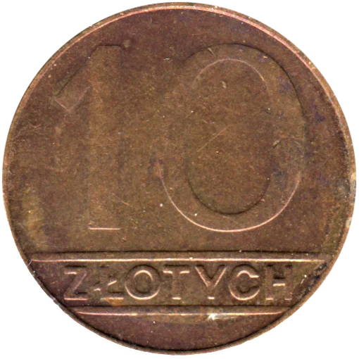 10 Złoty, 1989 Reverse
