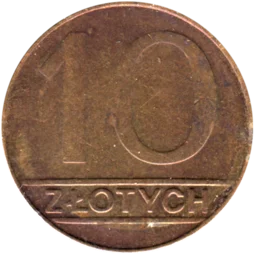 Preview 10 Złoty, 1989 reverse