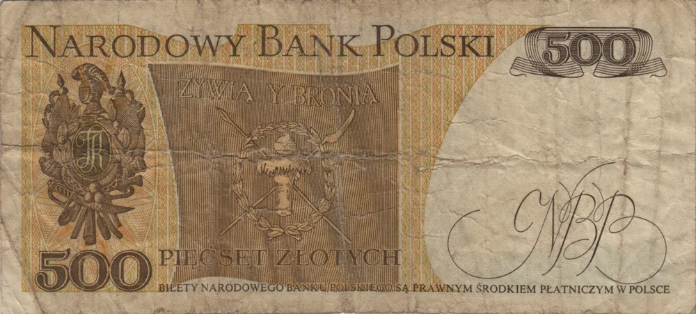 500 Złoty, 1982 Obverse