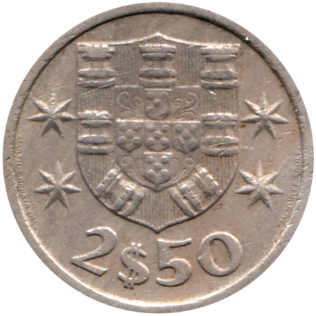 2½ Escudos, 1974 Reverse