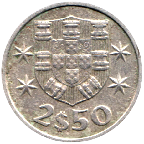 2½ Escudos, 1978 Reverse
