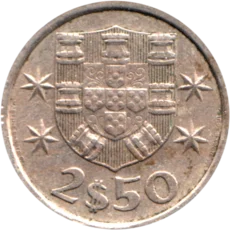 Preview 2½ Escudos, 1979 reverse