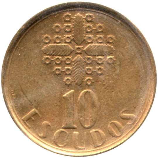 10 Escudos, 1987 Reverse