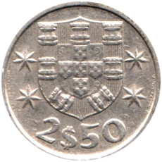 Preview 2½ Escudos, 1981 reverse