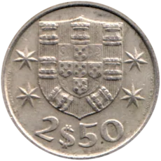 Preview 2½ Escudos, 1982 reverse