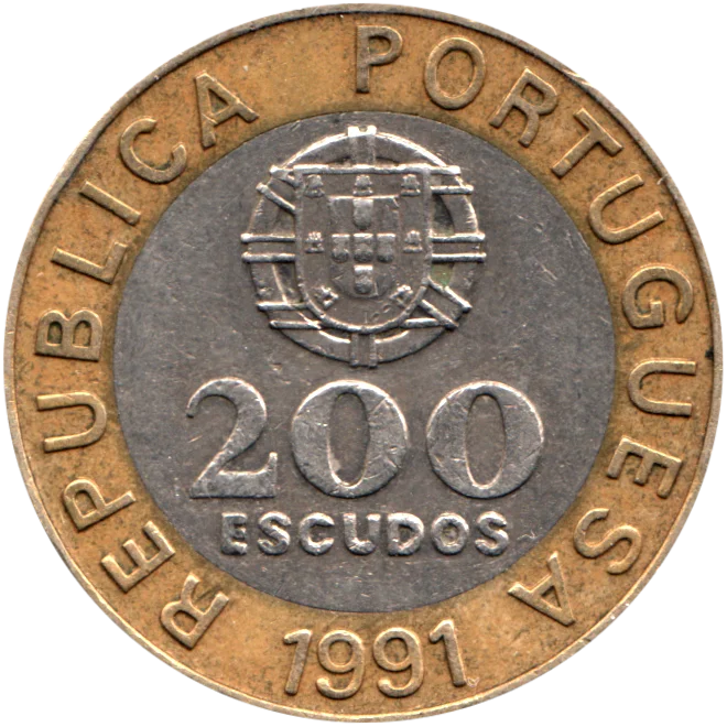200 Escudos, 1991 Reverse