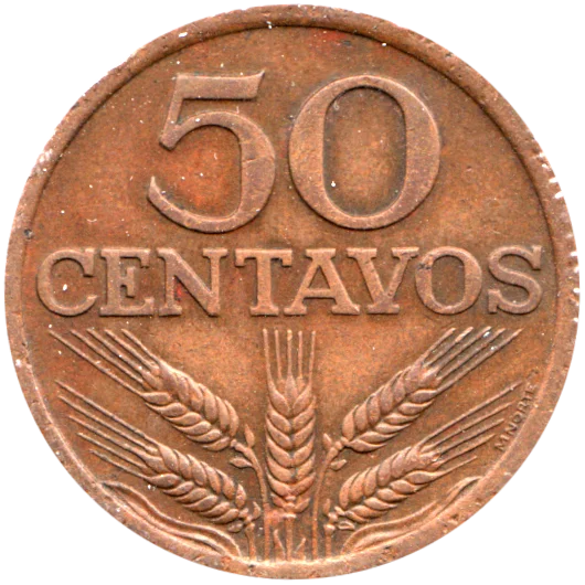 50 centavos, 1972 Reverse