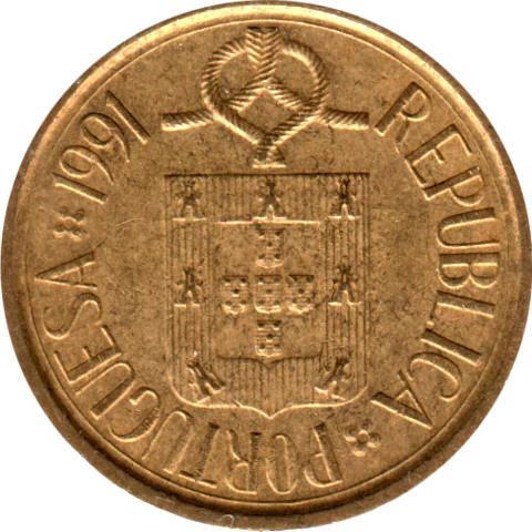 5 Escudos, 1991 Obverse