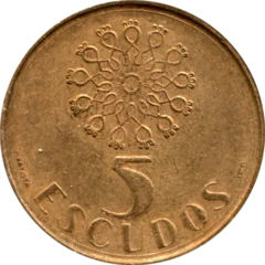 Preview 5 Escudos, 1991 reverse