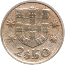Preview 2½ Escudos, 1965 reverse