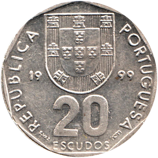 20 Escudos, 1999 Reverse