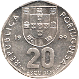 Preview 20 Escudos, 1999 reverse