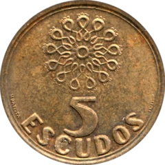 Preview 5 Escudos, 1992 reverse
