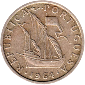 Preview 5 Escudos, 1964 obverse