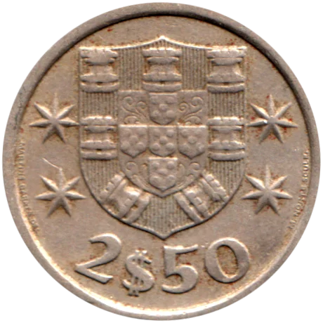 2½ Escudos, 1973 Reverse