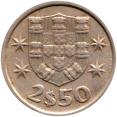 Preview 2½ Escudos, 1973 reverse