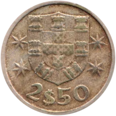 Preview 2½ Escudos, 1964 reverse