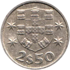 Preview 2½ Escudos, 1983 reverse