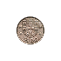 Preview 5 Escudos, 1966 reverse