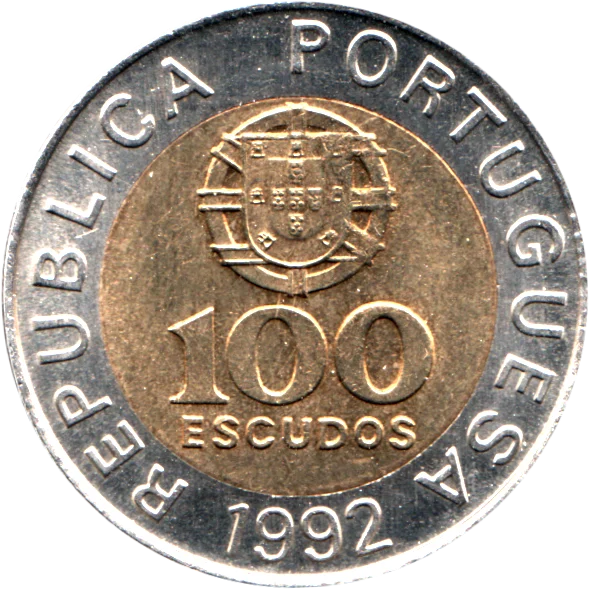 100 Escudos, 1992 Reverse