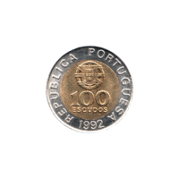 Preview 100 Escudos, 1992 reverse