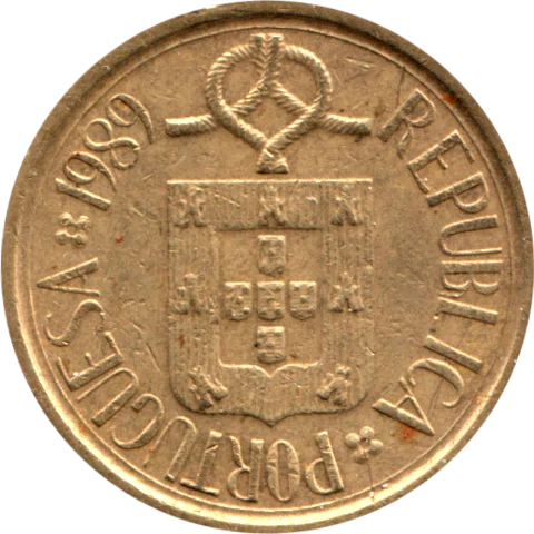 5 Escudos, 1989 Obverse