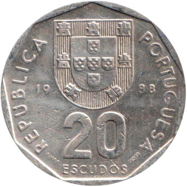 20 Escudos, 1988 Reverse