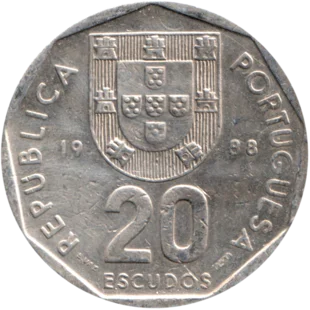 Preview 20 Escudos, 1988 reverse