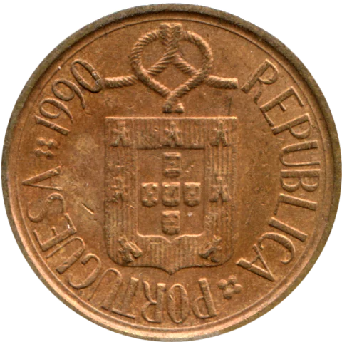 5 Escudos, 1990 Obverse