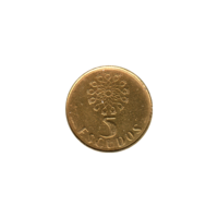 Preview 5 Escudos, 1990 reverse