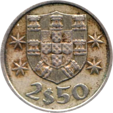 Preview 2½ Escudos, 1985 reverse