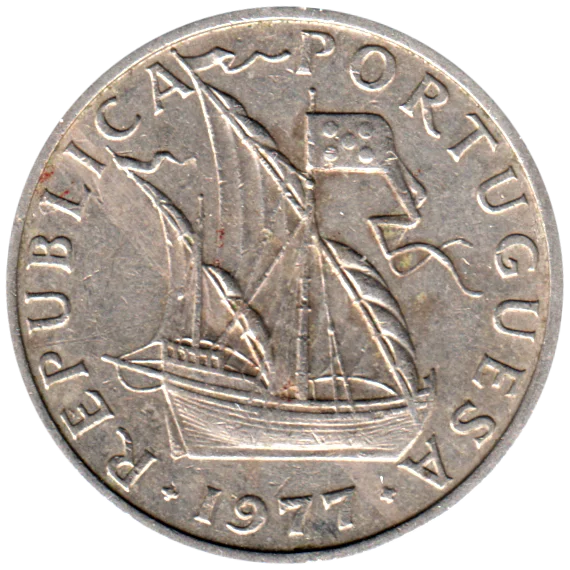 5 Escudos, 1977 Obverse