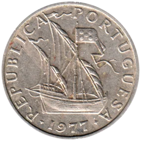 Preview 5 Escudos, 1977 obverse